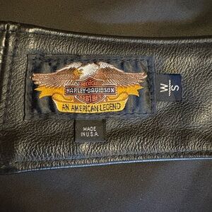 Harley-Davidson Black Leather Chaps Small